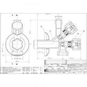 Albertoni D902594 крани вентильні приладовідля підключення сантехнічних приладів та побутової техніки 1/2″х3/8″х3/4″
