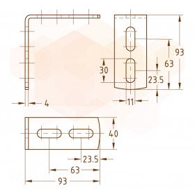 Mupro MPR/MPC кутник 90° тип 3