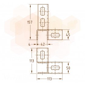 Mupro MPR 3D кріплення кутове ліве 2+2 S+