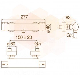 Nobili ABC AB87030CR термостатичний душовий змішувач