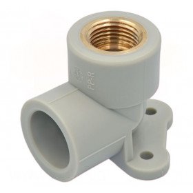 Prawtech P2220 PP-R поліпропіленові фітинги кутові 90° настінні з внутрішньою різьбою для сантехприладів