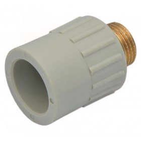 Prawtech P1300 D16-32 PP-R поліпропіленові фітинги прямі перехідники на зовнішню різьбу