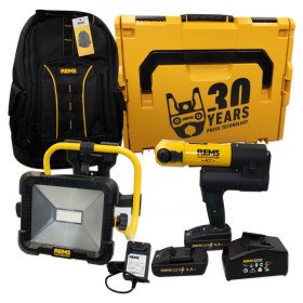 Rems Akku-Pres E 22V ACC Basic Pack L-Boxx 576X08 акумуляторний радіальний прес з автоматичним контролем затискання до 110 мм