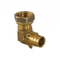 Uponor Q&E латунь колено с накидной гайкой