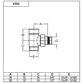 V502 Carlo Poletti кран отсекающий угловой никель