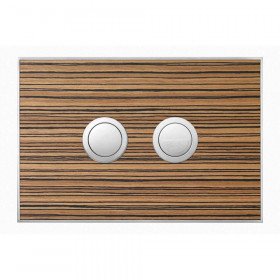 Wood Zebrano / Polished Circle