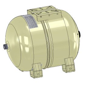 Zilmet Hydro-Plus E H 24 л горизонтальні розширювальні баки з нержавіючої сталі для систем водопостачання максимальний тиск 10 бар підключення 1″ NPT