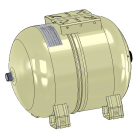 Zilmet Hydro-Plus E H 24 л горизонтальні розширювальні баки з нержавіючої сталі для систем водопостачання максимальний тиск 10 бар підключення 1″ NPT