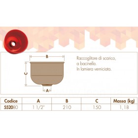 Caleffi 552080 зливна воронка для мембранного клапану 1½″