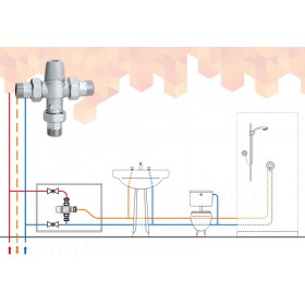 Caleffi 5213 смеситель-термостат
