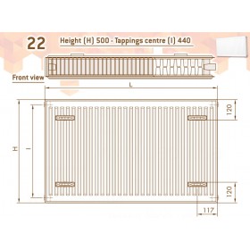 DeLonghi Compact Panel 22 TEK 500