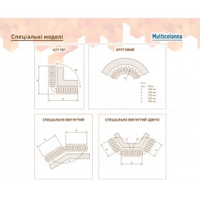 Multicolumn 3 колонны 570 мм черные