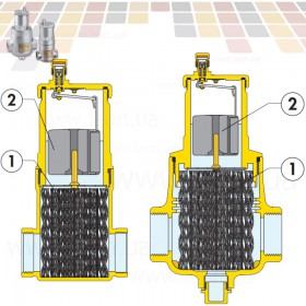 251 Caleffi Solar DISCAL деаэратор горизонтальный