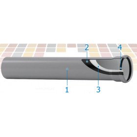 HTEM Valsir PP3 труба канализационная D32