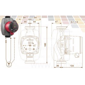 Grundfos Alpha3 DN 25 180mm