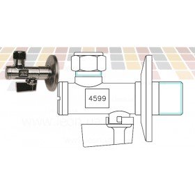 Bianchi 27210400 кран кульовий 1/2x3/8