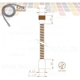 ISA 62460 Luxflex хромовані душові шланги з подвійною опліткою у силіконовій оболонці