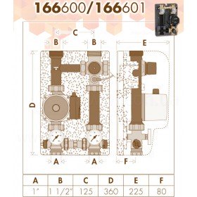 Caleffi 166609 группа терморегуляции