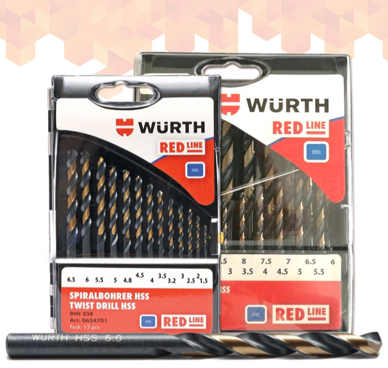 Сверла для стали Wurth HSS DIN 338