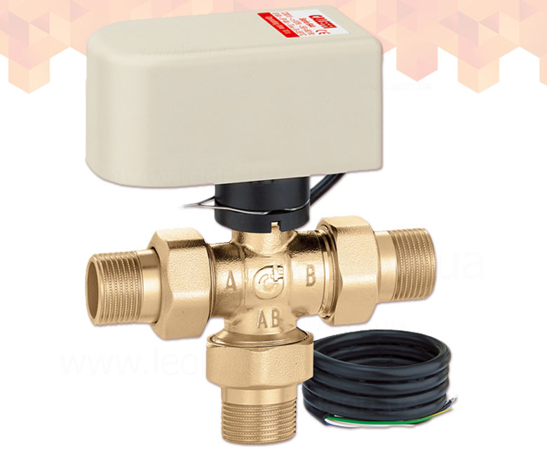 Триходові крани з електроприводом Caleffi 6443