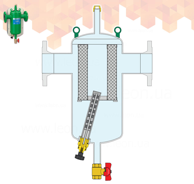 Фланцеві магнітні дешламатори Caleffi Dirtmag