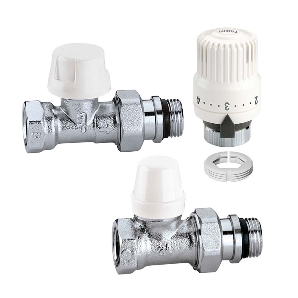 Caleffi 4221402 комплект радіаторних кранів з термостатом