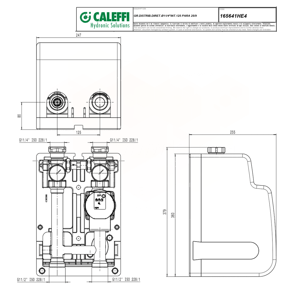 Caleffi 165641HE4 група прямого розподілу