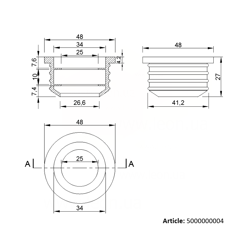 GoPlast 5 000 000 004 Перехід гумовий 40×32/26