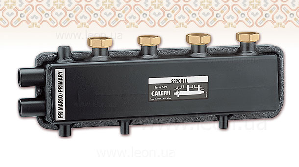 559320 Caleffi гідравлічний колектор-сепаратор 125мм 2 Sepcoll