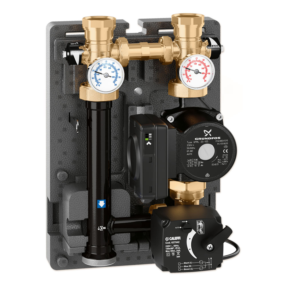 Caleffi 167662HE2 група регуляції з сервоприводом
