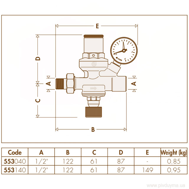 Caleffi 553040 установка підживлення