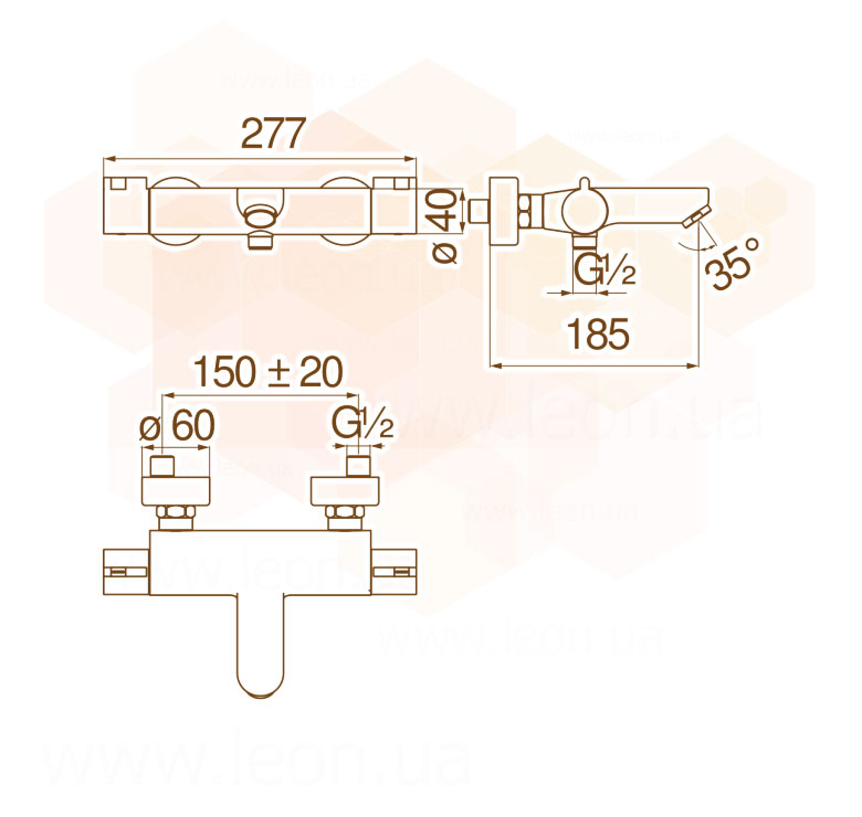 Nobili ABC AB87010/1CR змішувач термостат