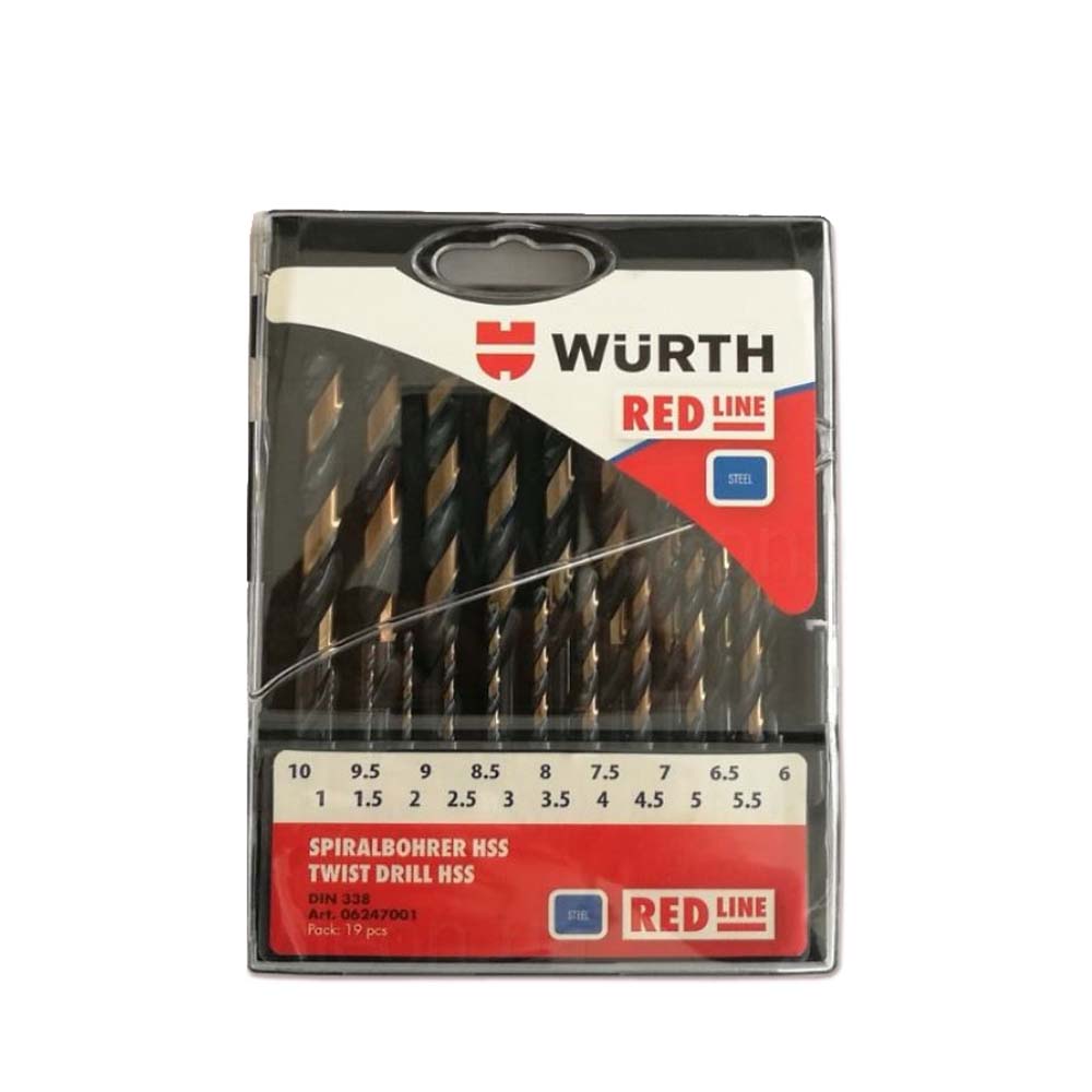 Wurth HSS DIN 338 набор 19pcs