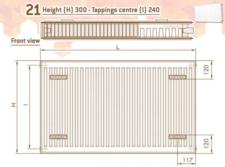 DeLonghi Compact Panel 21 TEK 300