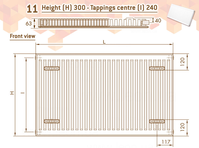 DeLonghi Compact Panel 11 TEK 300