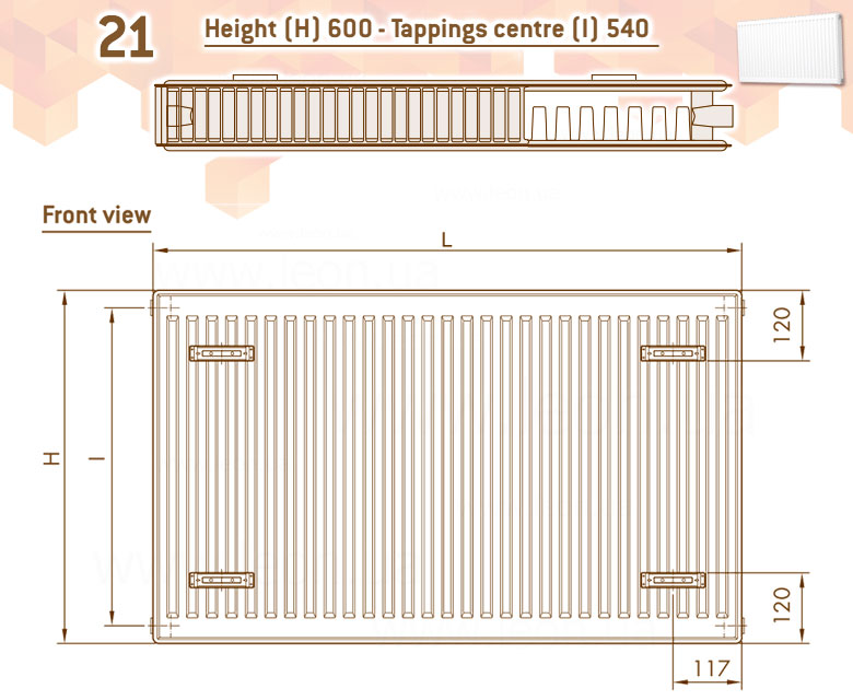 DeLonghi Compact Panel 21 TEK 600
